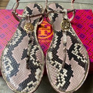 🎉HP🎉Tory Burch Mistyrose Snake Emmy Sandals 🔥🔥